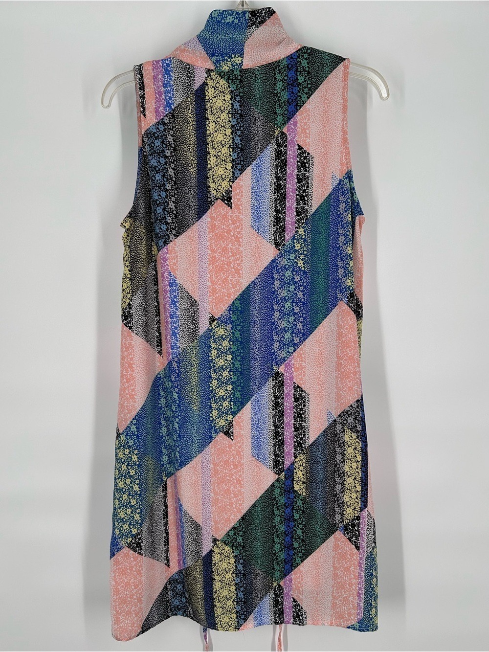 Bar III Floral Patchwork V-Neck Dress Large - Picture 8 of 13